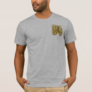 Antique illustratie van octopus zeemonster t-shirt