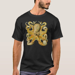 Antique illustratie van octopus zeemonster t-shirt