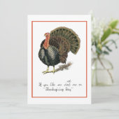 Antique Invitation au dîner du Jour de l'Action de (Debout devant)