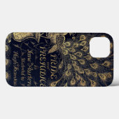 Antique Jane Austen Pride and Prejudice Peacock Case-Mate iPhone Case (Achterkant (horizontaal))