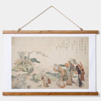 Antique Japanese Ukiyo-e Tapestry - Classical Hangend Wandkleed