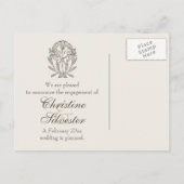 Antique Lilies, faire-part fiançailles (Dos)