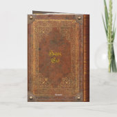 Antique Livre Faire-part de mariage heureux fin (Dos)
