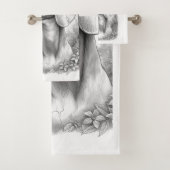 Antique Marble Dachshund Statue Hand Towel (En situation)