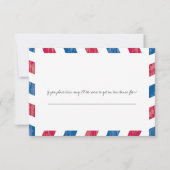 Antique mariage Airmail RSVP (Dos)