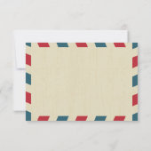 Antique mariage Airmail RSVP (Dos)