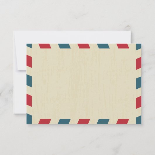 Antique mariage Airmail RSVP (Dos)