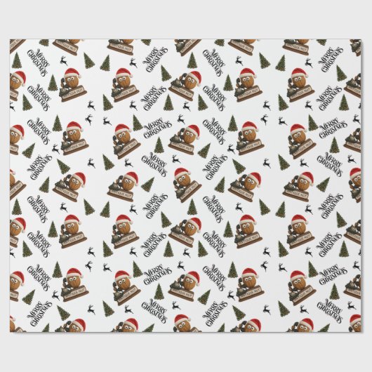 Antique Nut Christmas Wrapping Paper Cadeaupapier (Vlak)