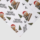 Antique Nut Christmas Wrapping Paper Tissuepapier (Detail)