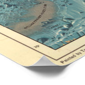 Antique Ocean Relief World Map: Yellow Continents Poster (Hoek)