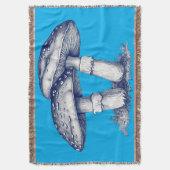 Antique of mushroom drawing deken (Voorkant Verticaal)