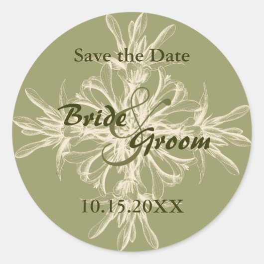 Antique Olive Enregistrer les stickers Date (Devant)