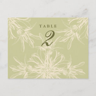 Antique Olive Floral Guest Cartes de table