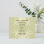 Antique Olive Floral Wedding Programme (Debout devant)