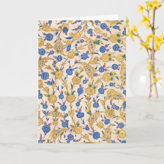 Antique Oriental Sultan Design Kaart (Gele Bloem)