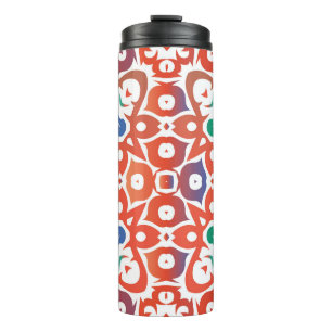 Antique ornate tiles talavera mexico. Hand drawn Thermosbeker