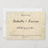 Antique Parchment imprimé Invitations de mariage (Devant)