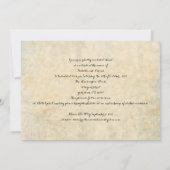 Antique Parchment imprimé Invitations de mariage (Dos)