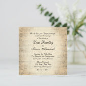 Antique Partition Mariage Thème Invitation (Debout devant)