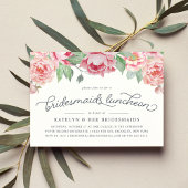 Antique Peony Bridesmaitres Luncheon Invitation