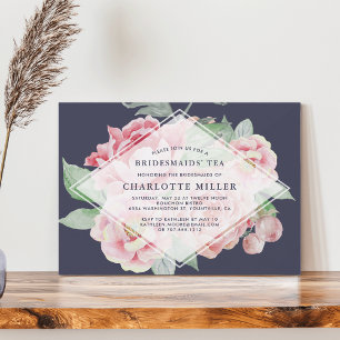 Antique Peony Bridesmaitres Thé Invitation