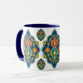 Antique Persian Pattern Look Seven-Tone Coffee Mug (Devant gauche)