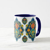 Antique Persian Pattern Look Seven-Tone Coffee Mug Mok (Voorkant rechts)
