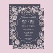 Antique Plum floral Pattern Invitation