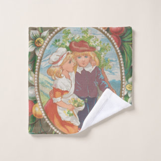 Antique Quirky Valentine, Victorian Era, 1874 Washandje