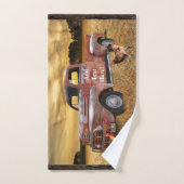 Antique Red Truck Farm Terrain Roster Hen (Serviette à main)