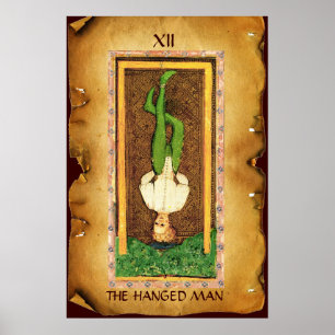 ANTIQUE RENAISSANCE TAROTS  12 / DE GEHANGENE MAN POSTER