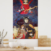 ANTIQUE RENAISSANCE TAROTS 15 / LE DIABLE POSTER (Cuisine)