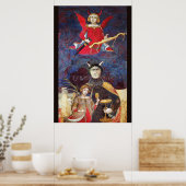 ANTIQUE RENAISSANCE TAROTS 15 / LE DIABLE POSTER (Cuisine)