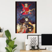 ANTIQUE RENAISSANCE TAROTS 15 / LE DIABLE POSTER (Bureau à domicile)