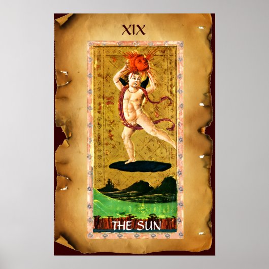 ANTIQUE RENAISSANCE TAROTS 19 / DE ZON POSTER (Voorkant)