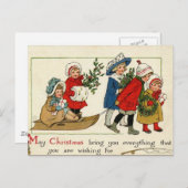 Antique Reproduction Carte de Noël (Devant / Derrière)