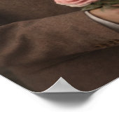 Antique Romantic Couple with Roses Poster (Coin)