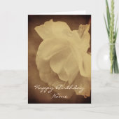 Antique Rose blanche Carte d'anniversaire personna (Devant)