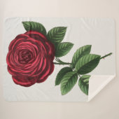 Antique Rose Lithograph, François-Frédéric Grobon Sherpa Deken (Voorkant (horizontaal))