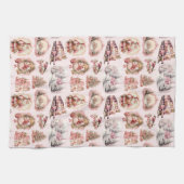 Antique rose victorien serviette de cuisine de Noë (Horizontal)