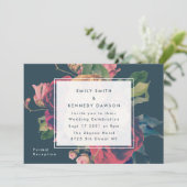 Antique Rose Vintage Faire-part de mariage (Debout devant)