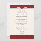 Antique Rouge Florentine Faire-part de mariage (Devant)