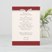 Antique Rouge Florentine Faire-part de mariage (Debout devant)