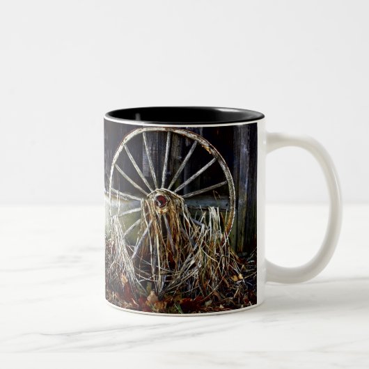Antique Rustique Wagon Wheel Rural Art Mug (Droit)