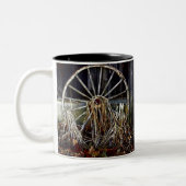 Antique Rustique Wagon Wheel Rural Art Mug (Gauche)