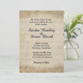 Antique Sheet Music Wedding Invitation Kaart (Staand voorkant)