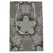 Antique Silver Grey Christmas Star Chic Cadeau Sac (Devant)