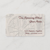 Antique Spinning Wheel Arts Carte de visite d'arti (Devant)