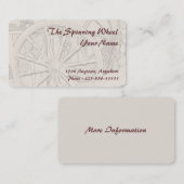 Antique Spinning Wheel Arts Carte de visite d'arti (Devant / Derrière)