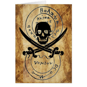 ANTIQUE TALISMAN / PIRATES CARTE DU TRÉSOR